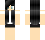girl with black hair and white blue eyes