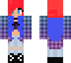 red blue hair