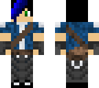 black hair with blue bangs boy