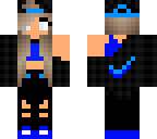 blue nike girl