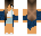 brunette with blue cover up