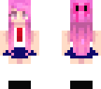 pink hair school girl