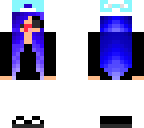blue hair nike girl