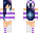 cute galaxy purple striped girl
