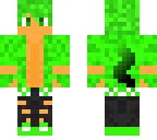 green boy with abs