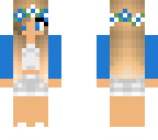 blue flower girl