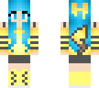 pikachu girl blue hair female blue eyes with bow