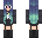 blue haired girl