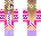 pink purple and white girl