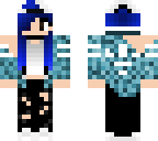 blue haired adidas girl
