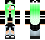 cute girl with green hair