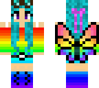 rainbow butterfly girl
