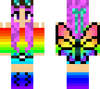 rainbow butterfly girl