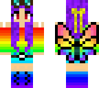 rainbow butterfly girl