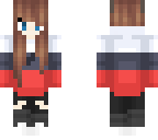 silver sweatshirt blue red and white
