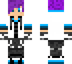 purple hair headphones