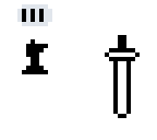 white chess knight