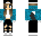 girl with cyan jacket