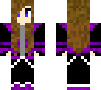 girl with purple and black jacket and blue eyes