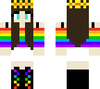rainbow flower girl brown hair