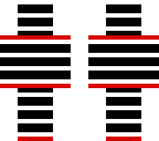 black and white stripes
