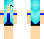cyan hair girl