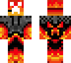Fire Creeper with headset | Minecraft Skin