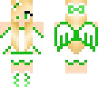 winged girl - green