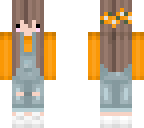 orange long sleeve chibi overalls