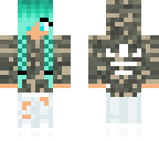 blue haired camo girl