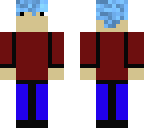 blue haired cool boy