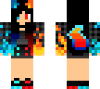 elemental wolf girl-fire and ice edit