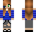 girl with blue hair tips 