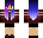 purple streak sweater girl