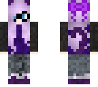 cat girl with purple hair and glasses 