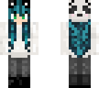 teal haired panda hat