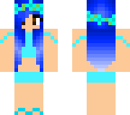 blue hair flower girl2 beach style