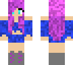 cute pink hair girl