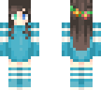 blue flower girl