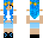 blue haired flower crown