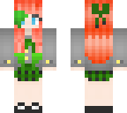 green haired school girl