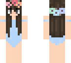 katie's light blue swimsuit