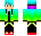 blue haired boy