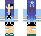 girl with blue outfit