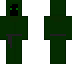 green monk with glowing eyes