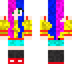 halfblue halfpink haired girl
