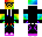 rainbow slime with moustache