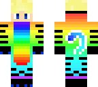 rainbow boy cat skin