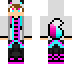 pink and blue wolf