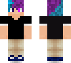 purple and blue hair boy